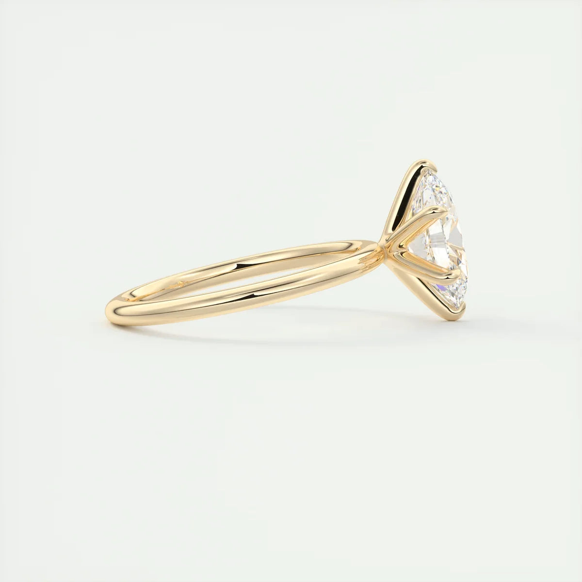 2 Carat Six Prong Oval Solitaire Setting