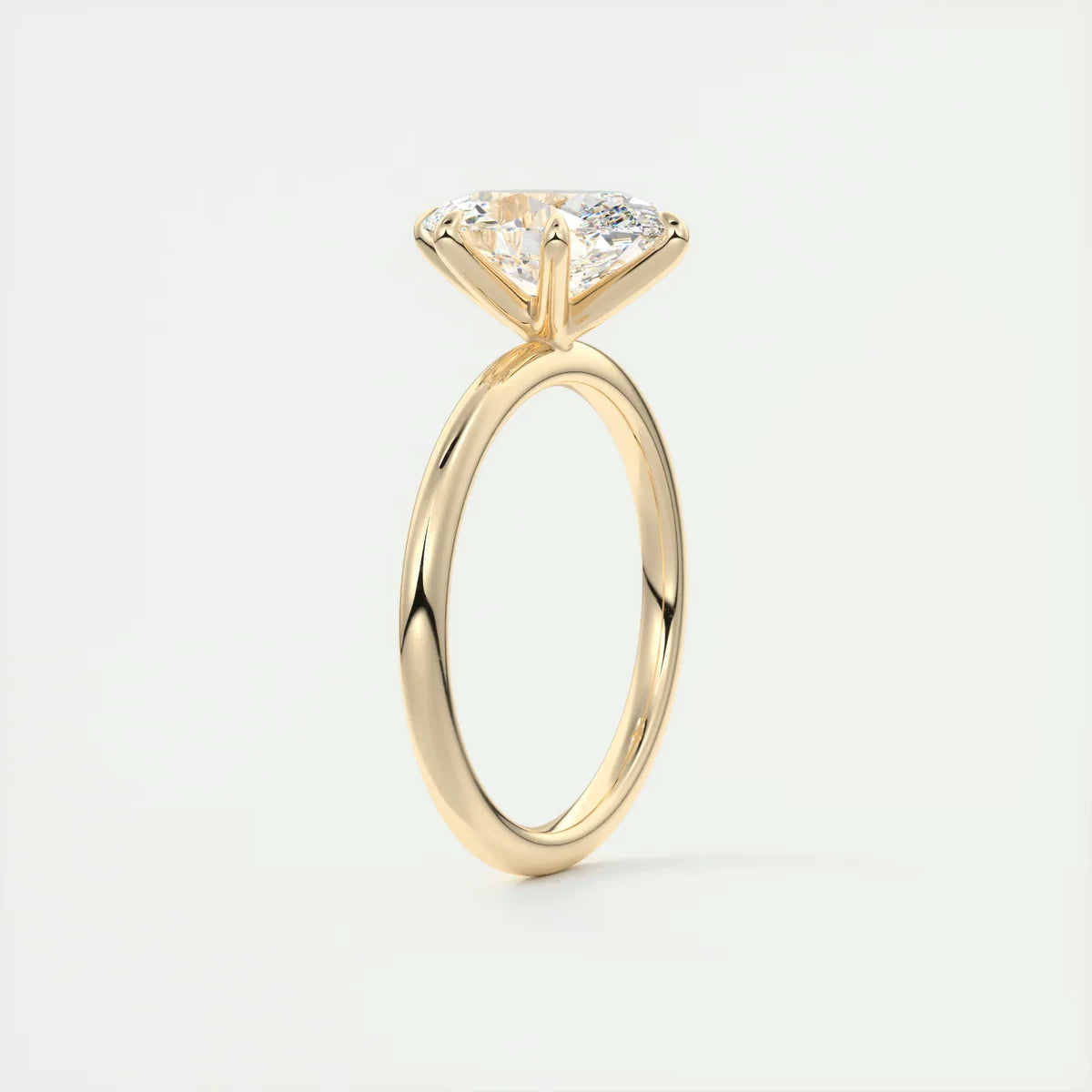 2 Carat Six Prong Oval Solitaire Setting