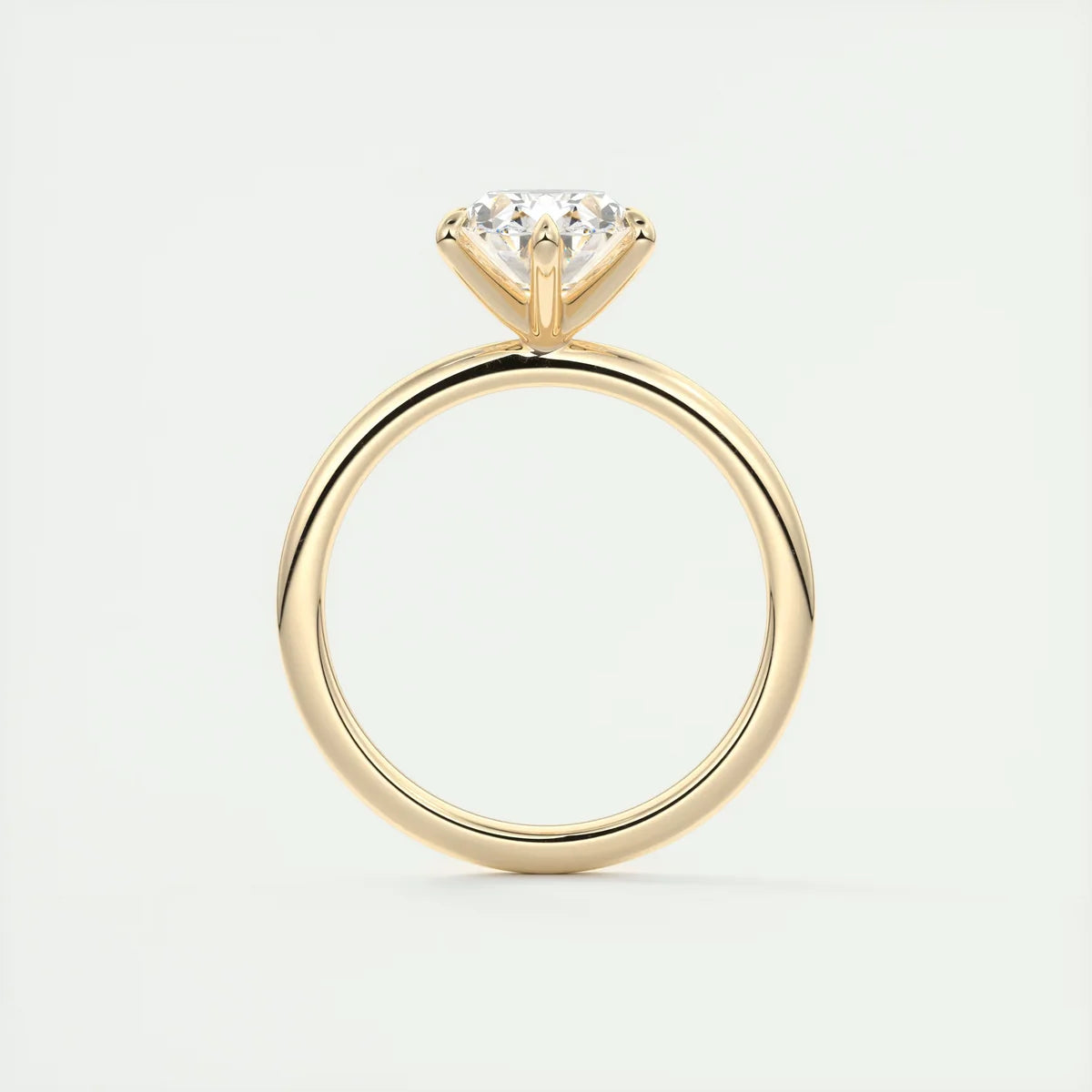 2 Carat Six Prong Oval Solitaire Setting