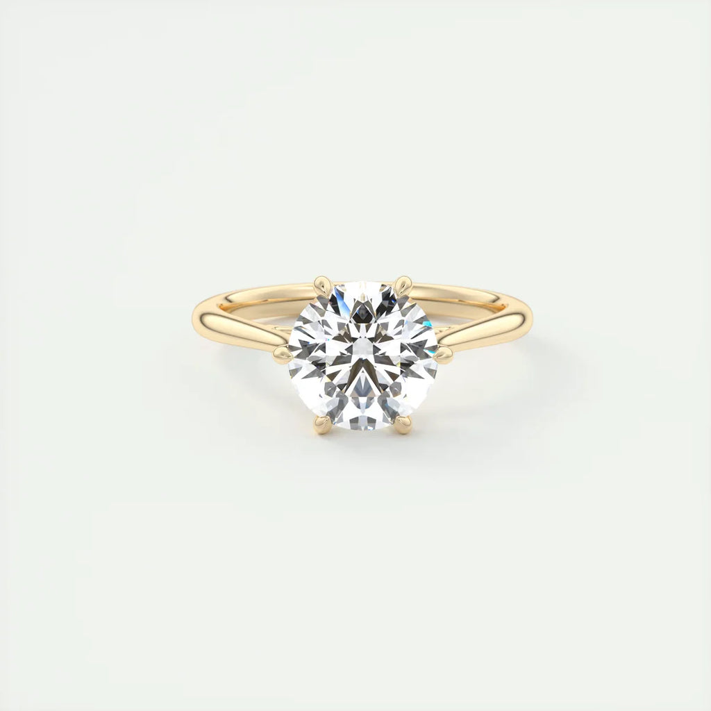 2 Carat Round Solitaire Cathedral Setting