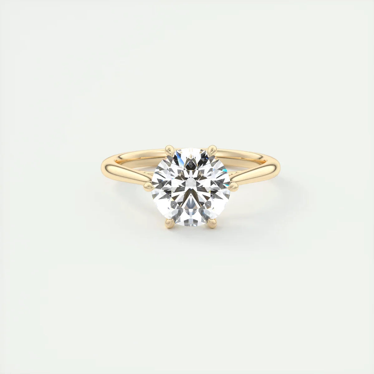2 Carat Round Solitaire Cathedral Setting