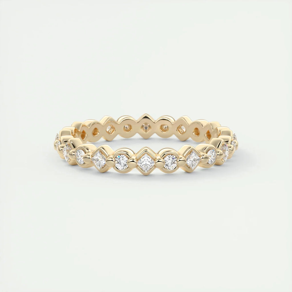 Princess and Round Eternity Band (0.50 TCW)