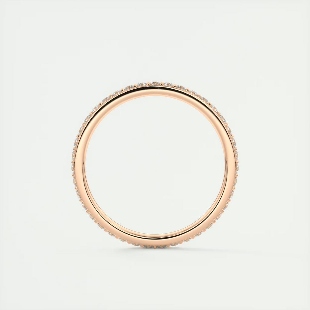 1.5mm Pavé Diamond Eternity Band (0.35 CT) angle view