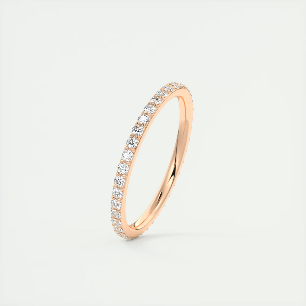 1.5mm Pavé Diamond Eternity Band (0.35 CT) side view