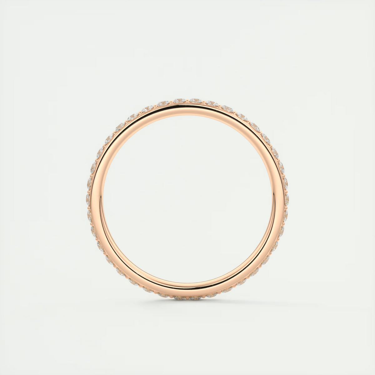 1.8mm Eternity Band – 0.75 Carat Pavé Set Diamonds angle view