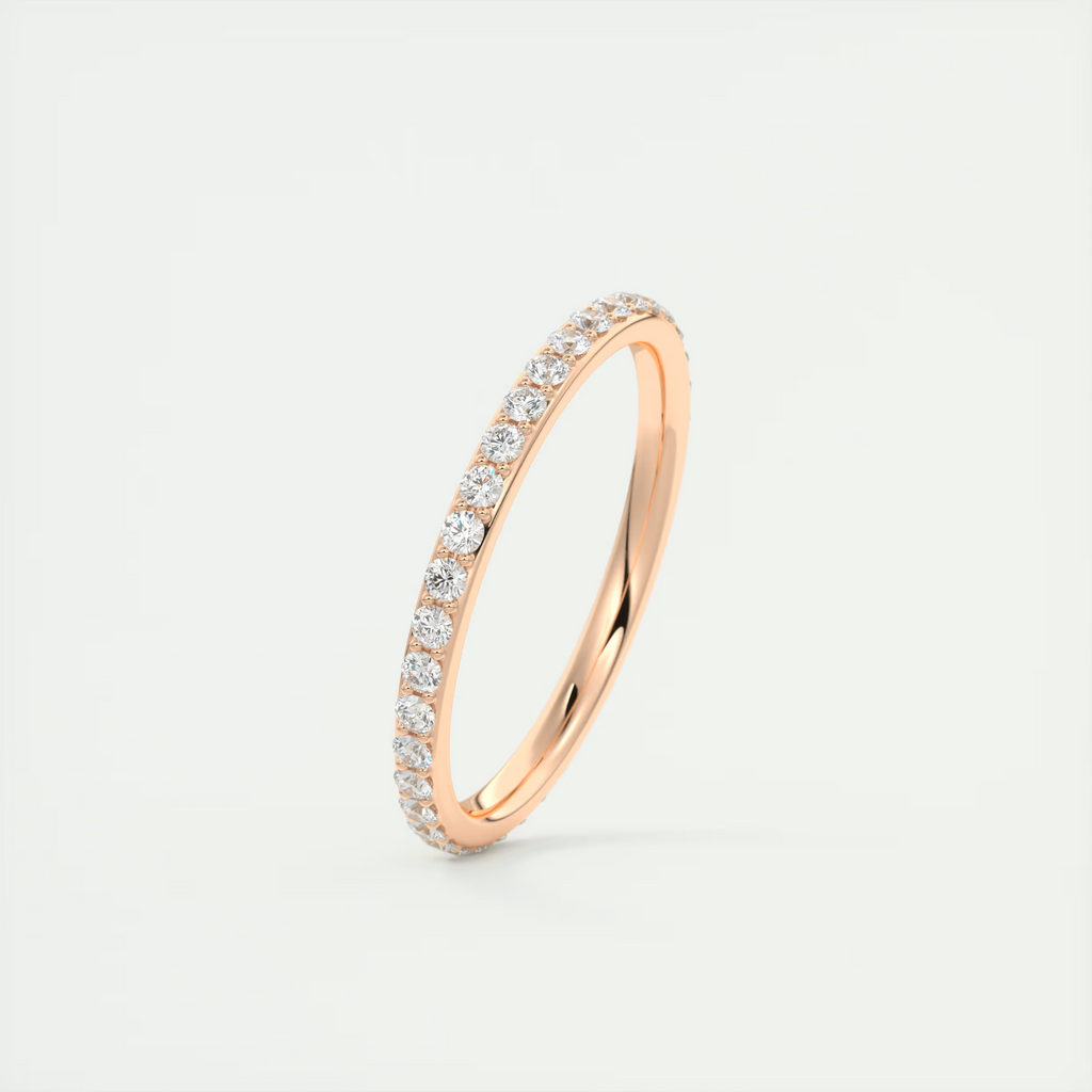 1.8mm Eternity Band – 0.75 Carat Pavé Set Diamonds side view