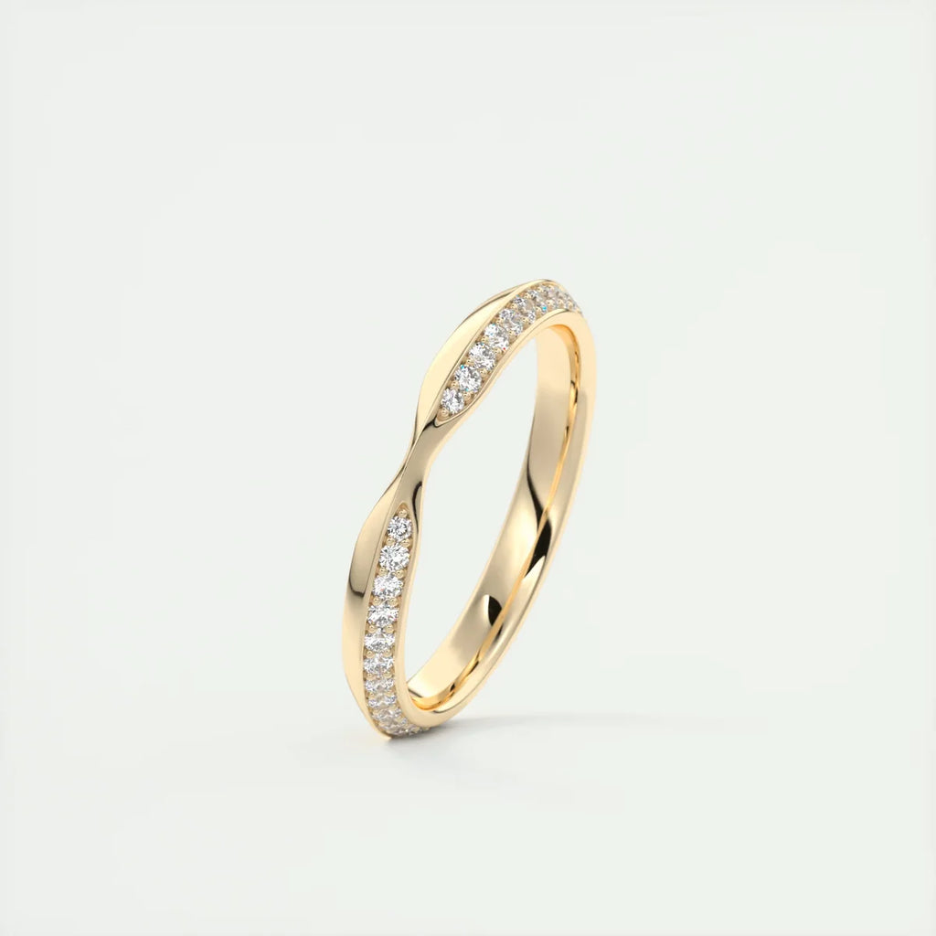 Pinched Pavé Knife Edge Wedding Band (1.50 TCW)