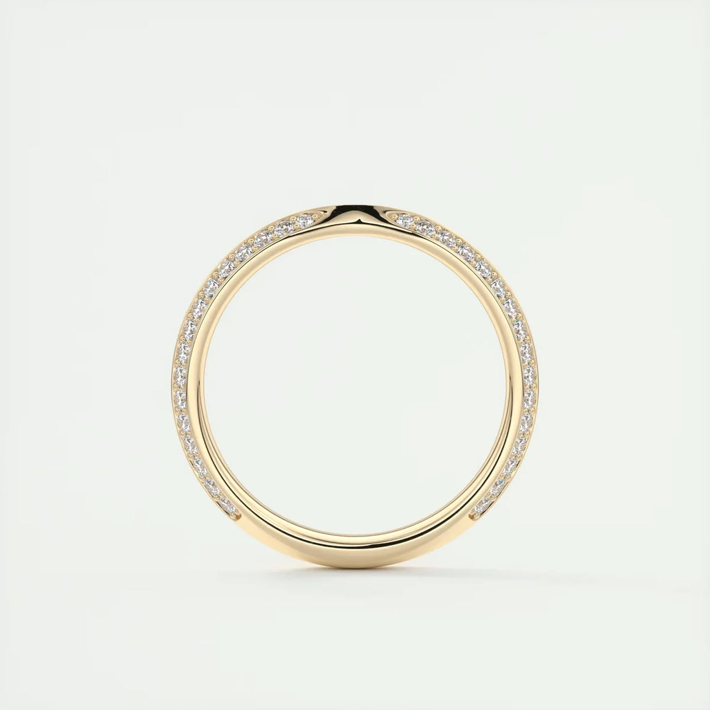 Pinched Pavé Knife Edge Wedding Band (1.50 TCW)