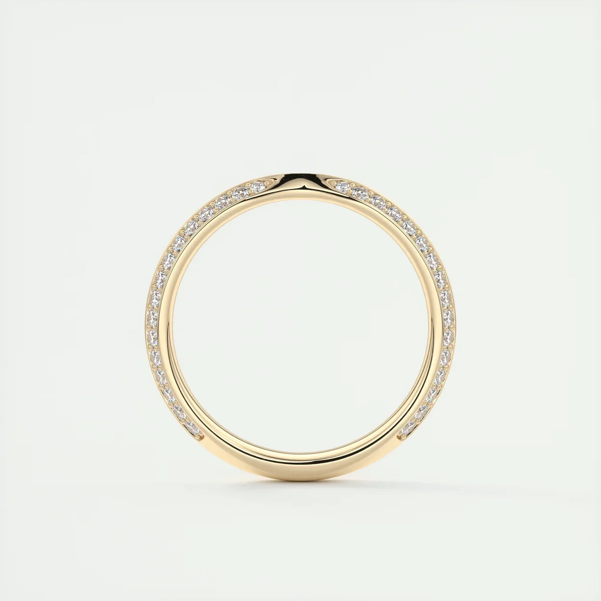 Pinched Pavé Knife Edge Wedding Band (1.50 TCW)