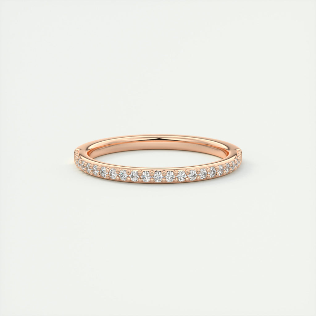 1.5mm Pavé Diamond Half Eternity Ring (0.20 TCW)