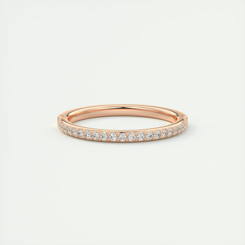 1.5mm Pavé Diamond Half Eternity Ring (0.20 TCW)