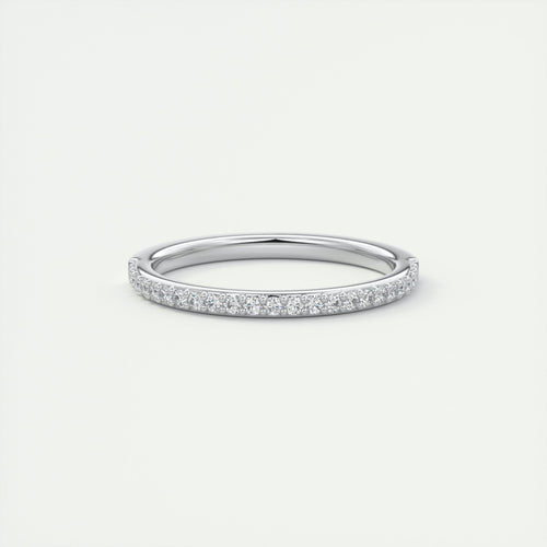 1.5mm Pavé Diamond Half Eternity Ring (0.20 TCW) white gold