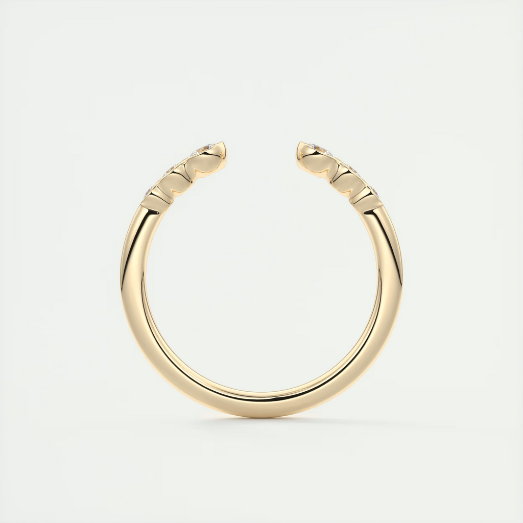 Graduated Open Bezel Wedding Band (0.20 TCW)