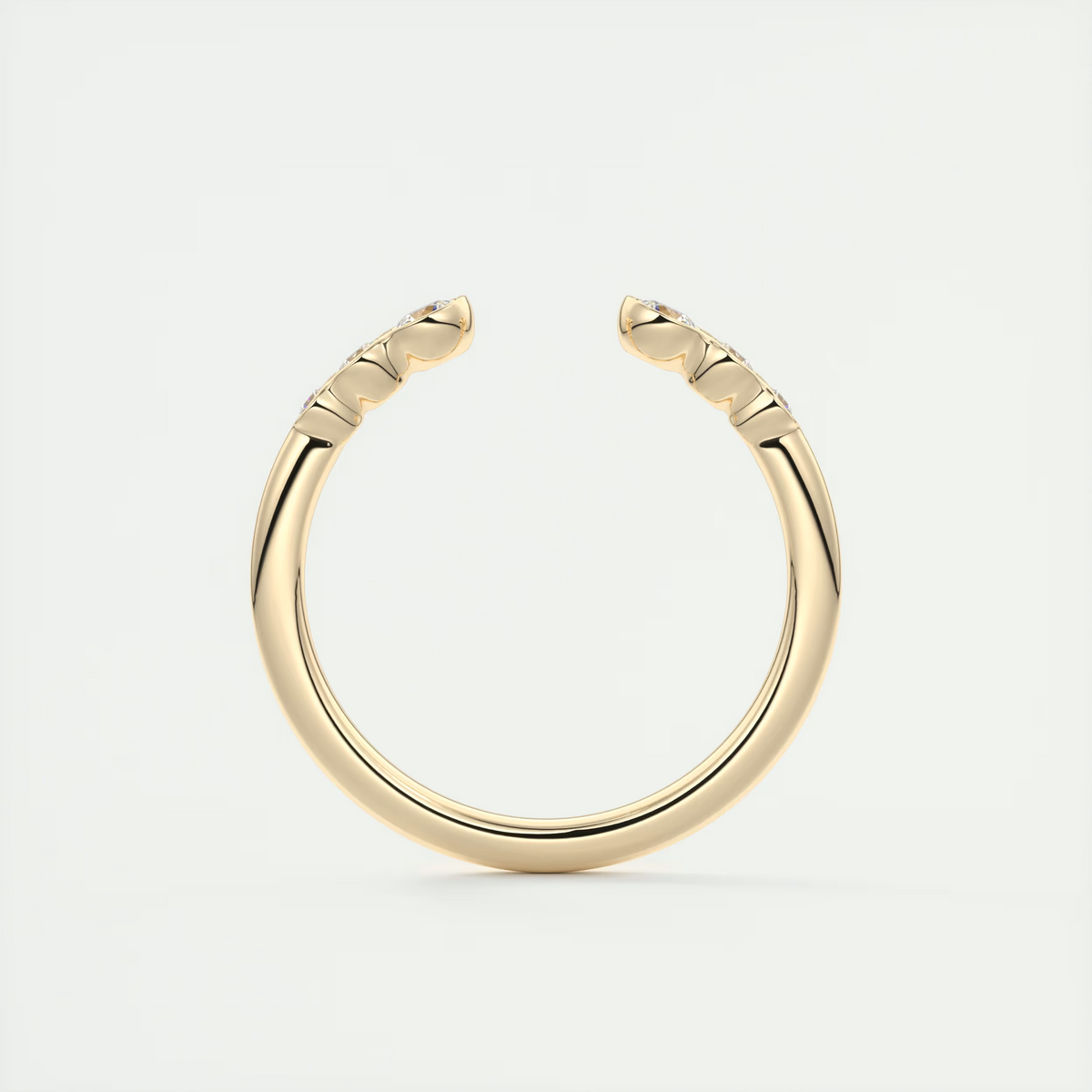 Graduated Open Bezel Wedding Band (0.20 TCW)
