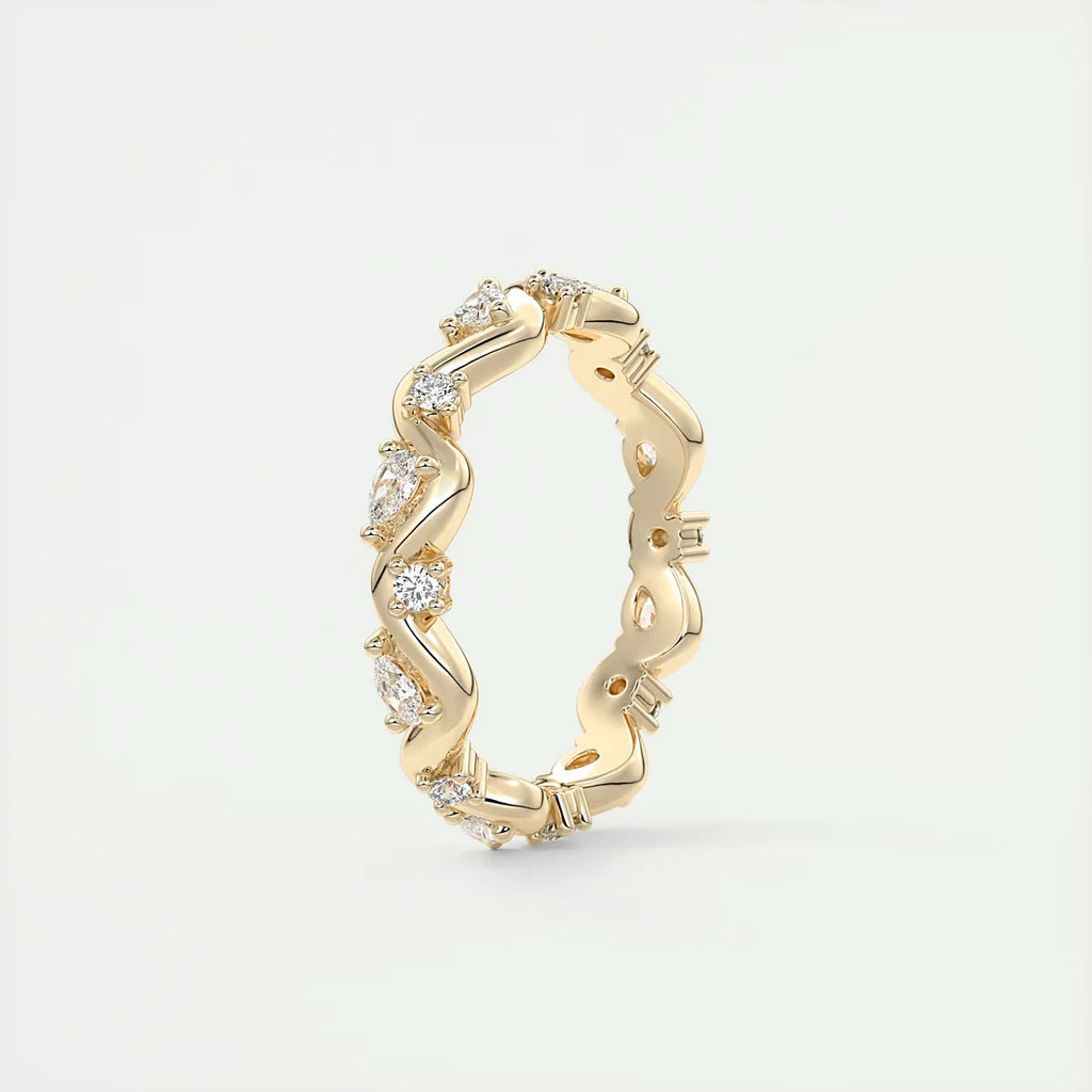 Pear Flutter Eternity Band (0.50 TCW)