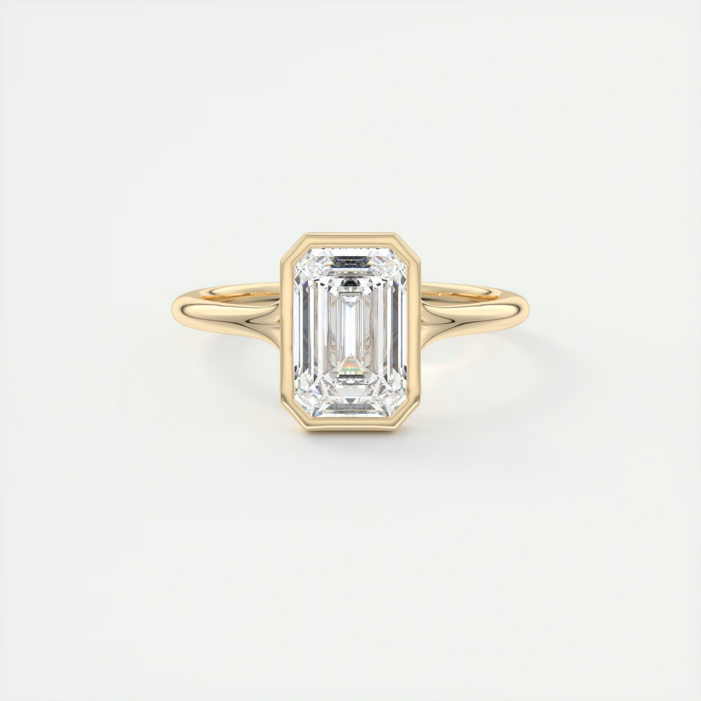 Cleopatra 2 Carat Emerald Cut Solitaire Ring