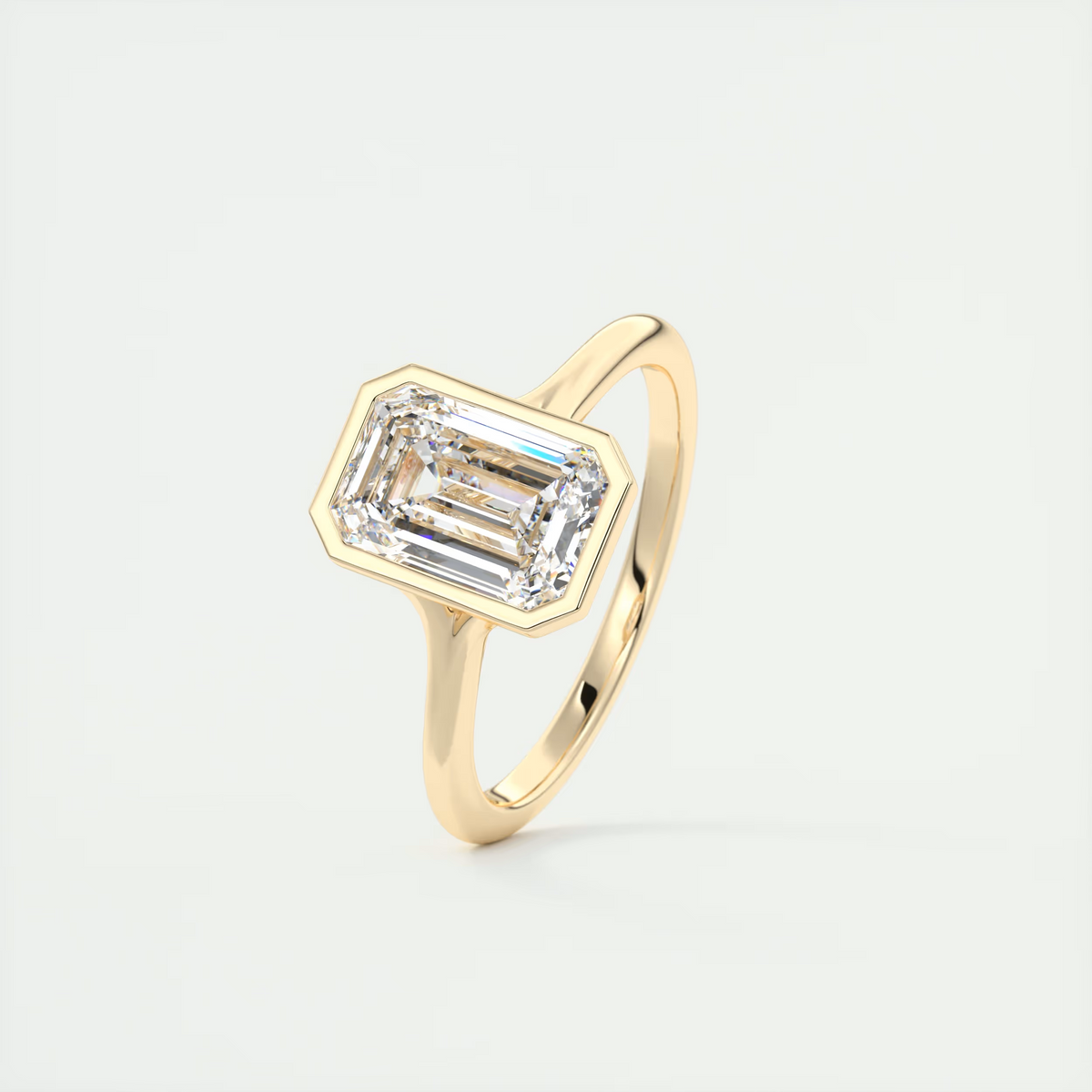 Cleopatra 2 Carat Emerald Cut Solitaire Ring