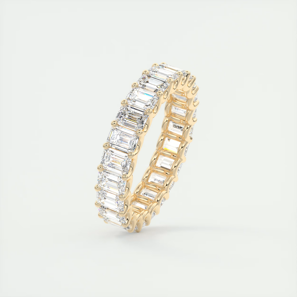 4 Carat Emerald Diamond Eternity Band (4.50 TCW)