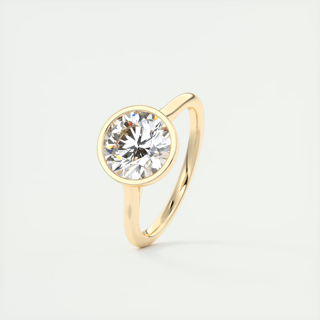 LunaGlow 2 Carat Round Diamond Ring