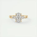 2 Carat Twisted Pavé Oval Solitaire