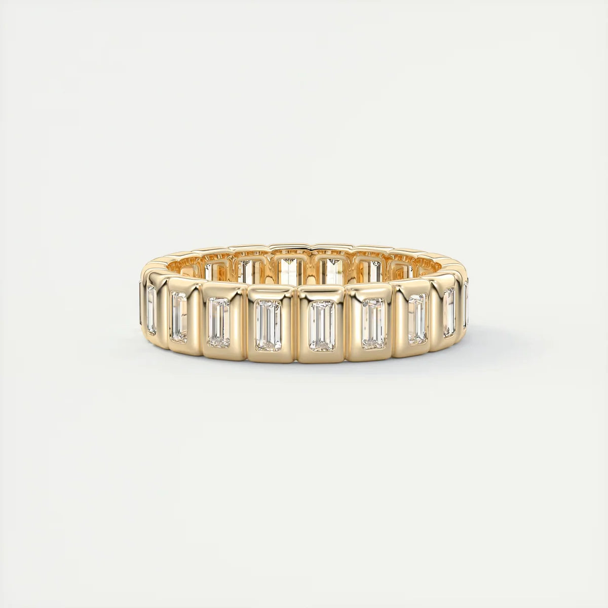 Straight Baguettes Bezel Eternity Band (0.80 TCW)