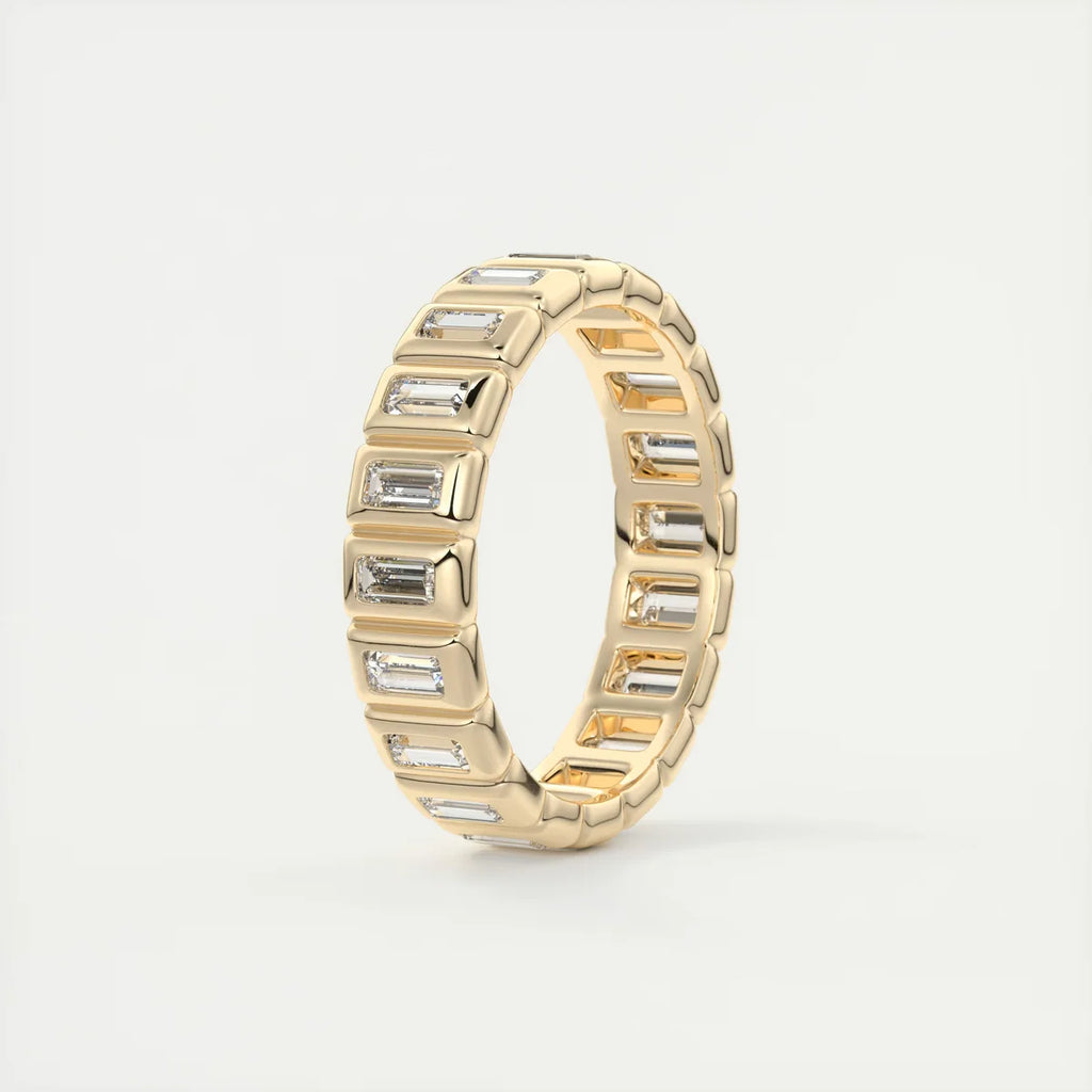 Straight Baguettes Bezel Eternity Band (0.80 TCW)