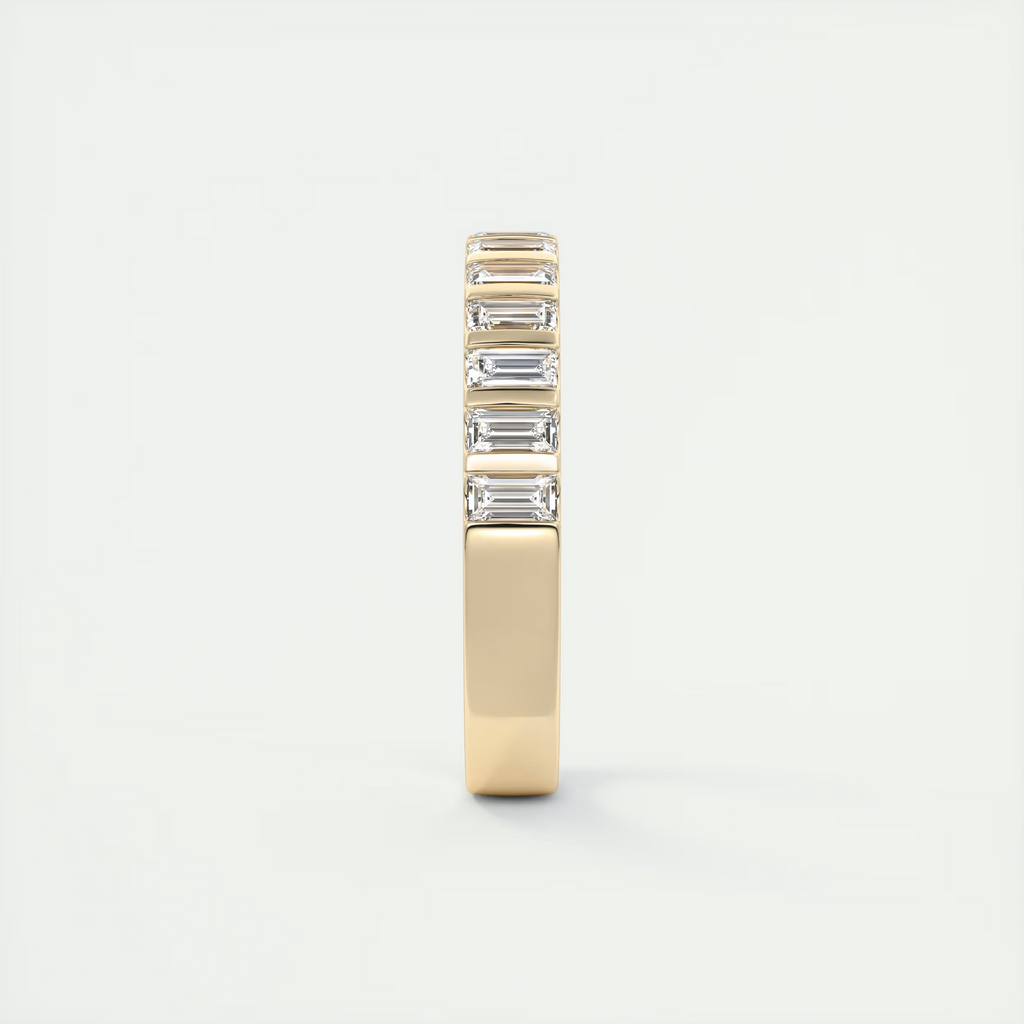 Deco Half Eternity Band – 3 mm Baguette Diamonds (1.00 TCW)