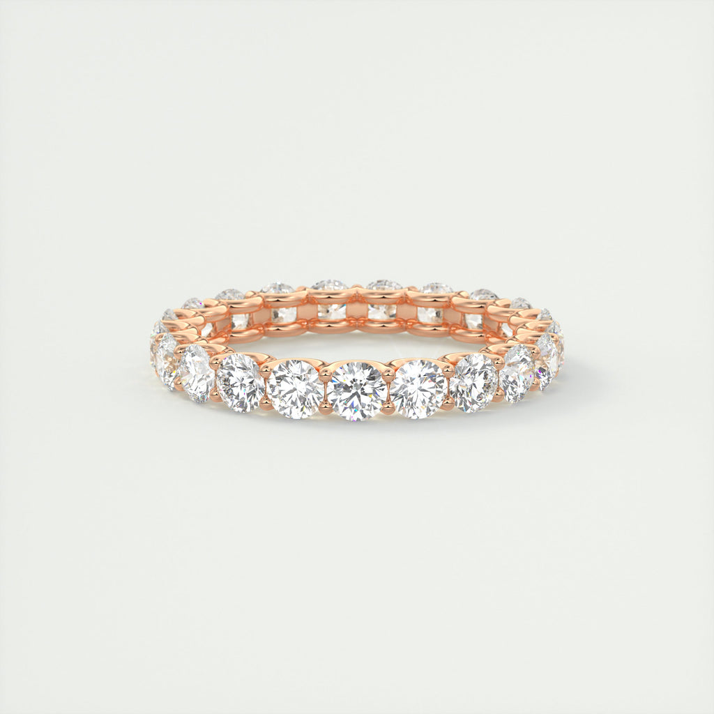 2 Carat Round Eternity Band – Full Pavé Set