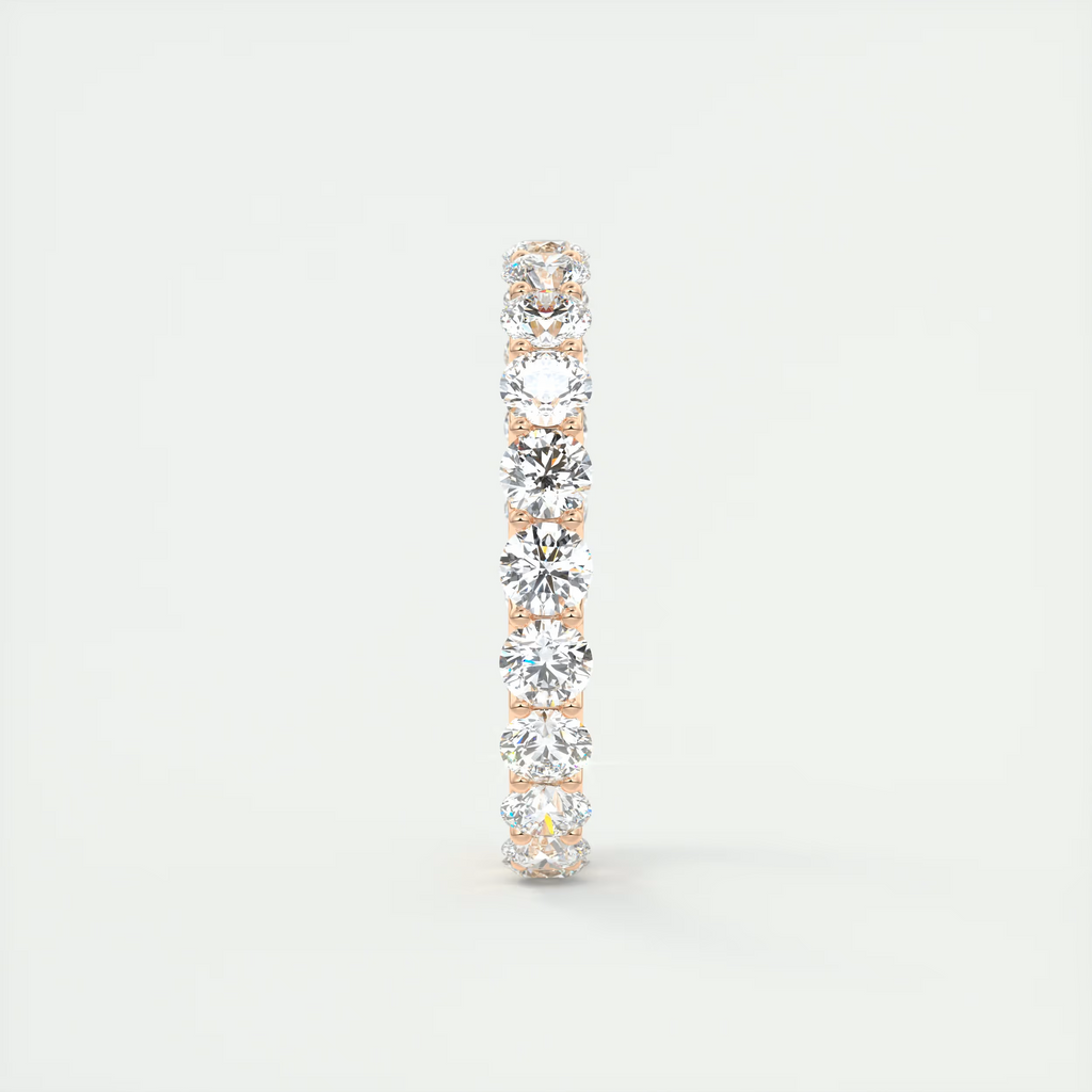 2 Carat Round Eternity Band – Full Pavé Set detail
