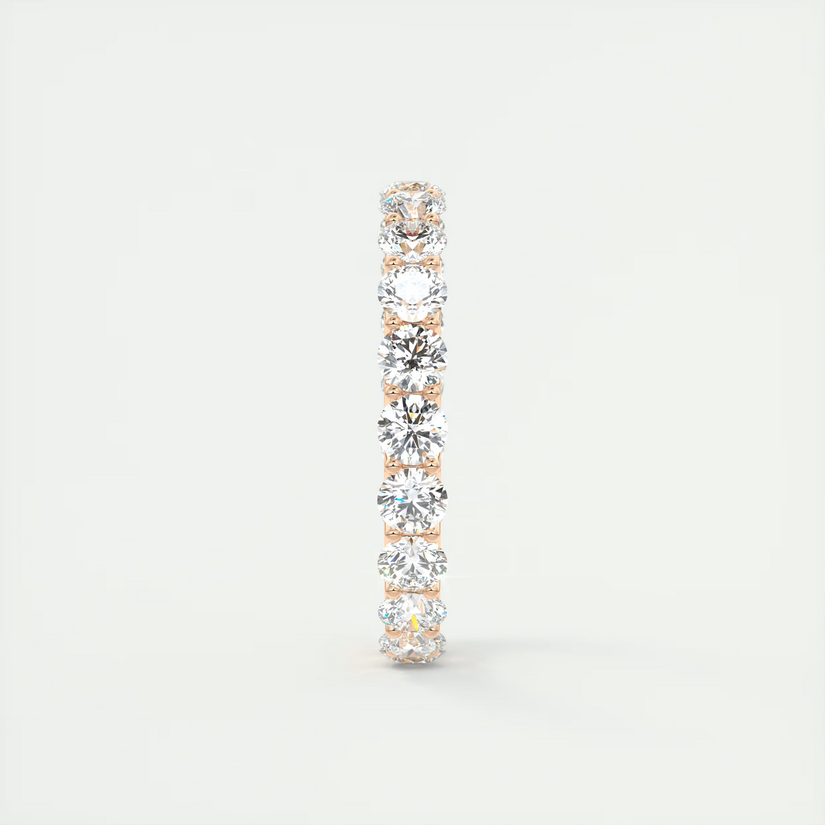 2 Carat Round Eternity Band – Full Pavé Set detail