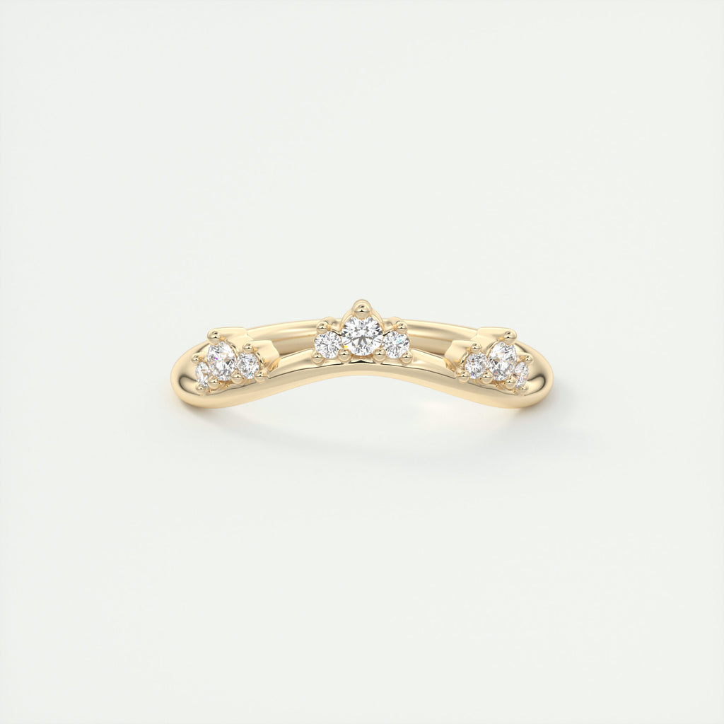 Curved Wedding Band (0.10 TCW)