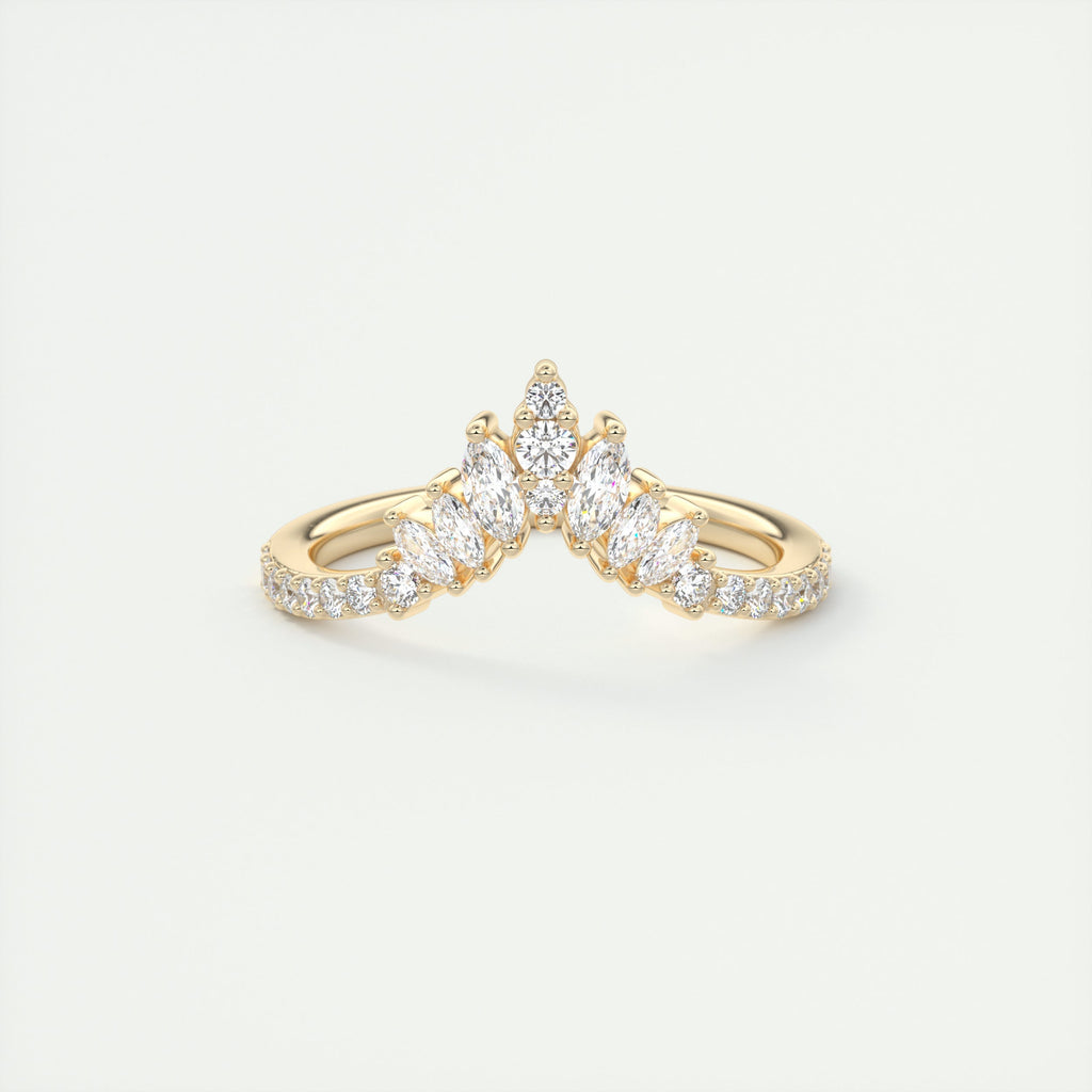 Crescendo Diamond Band – Mixed Marquises & Rounds (0.40 TCW)