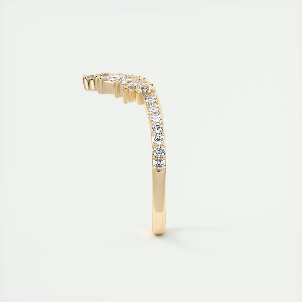 Crescendo Diamond Band – Mixed Marquises & Rounds (0.40 TCW)
