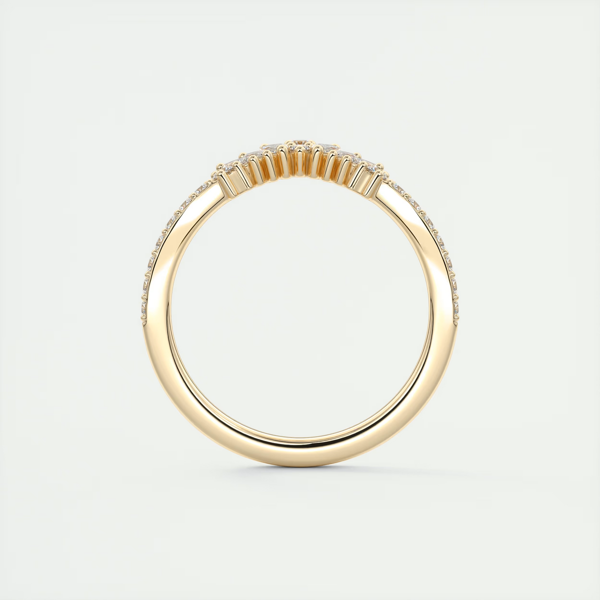 Crescendo Diamond Band – Mixed Marquises & Rounds (0.40 TCW)