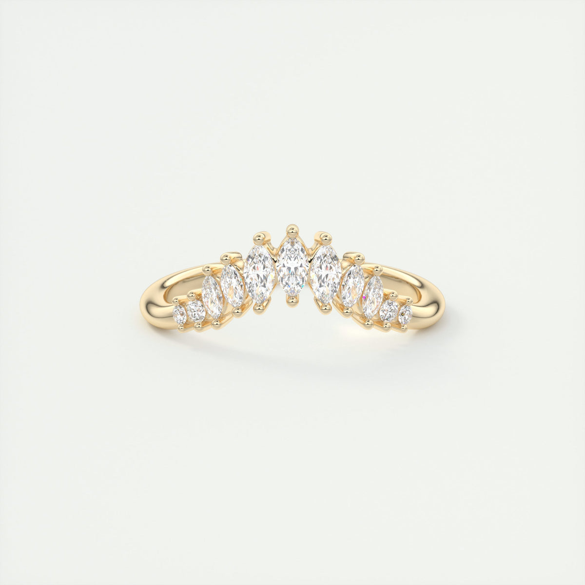 Chevron Wedding Band (0.35 TCW)