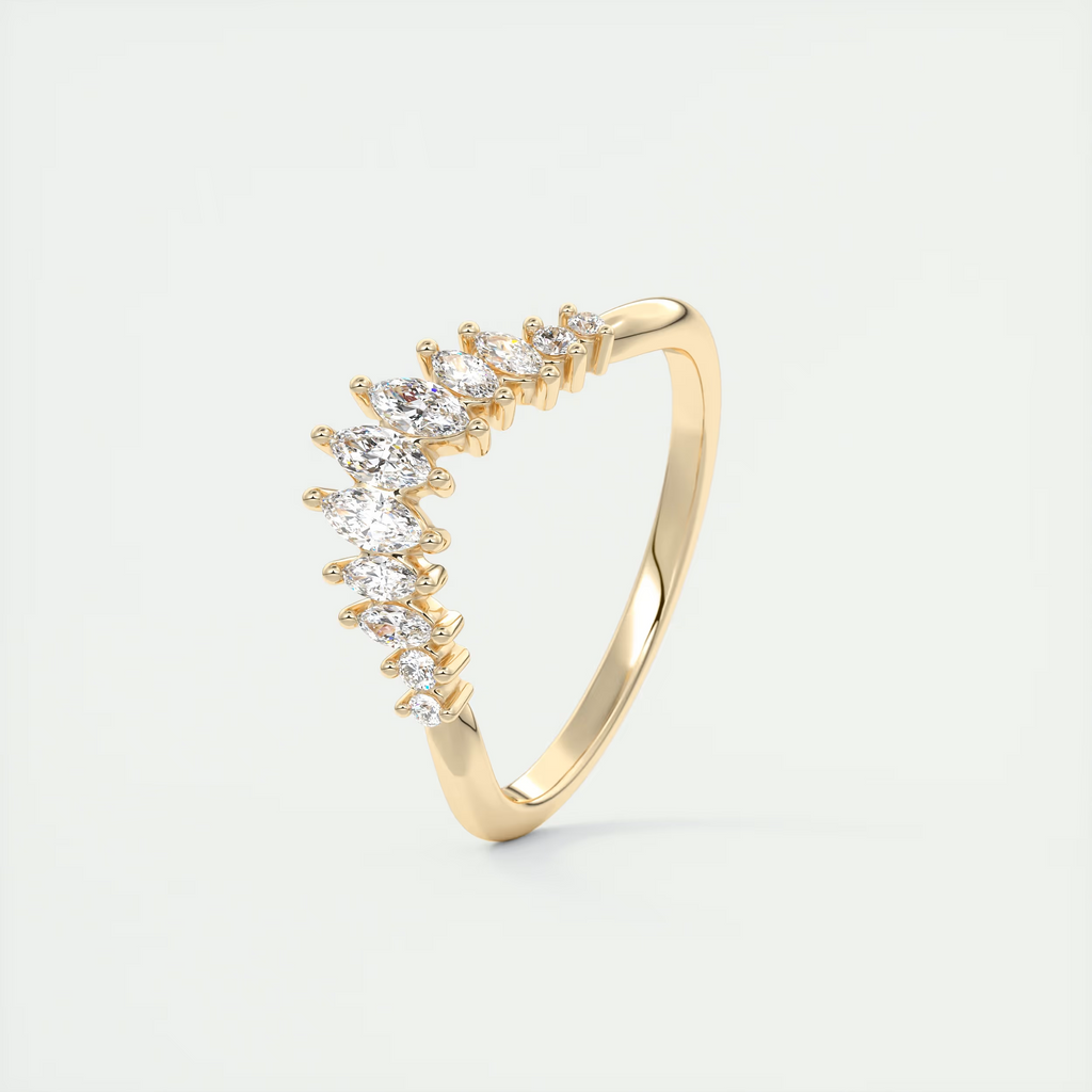 Chevron Wedding Band (0.35 TCW)