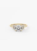 2 Carat Cushion Trapezoid Three-Stone Engagement Ring