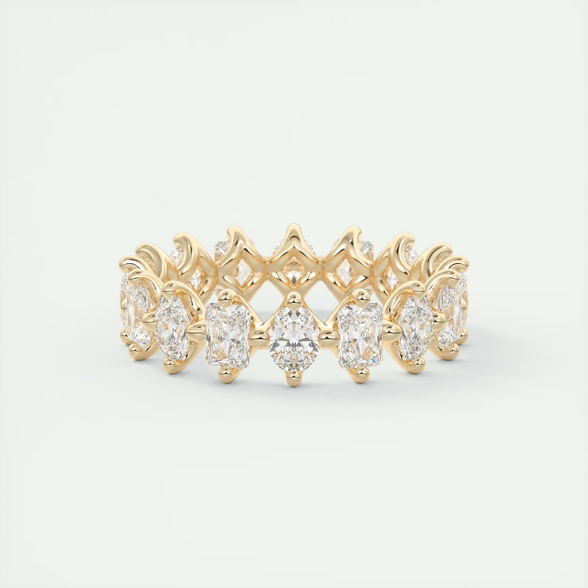 Oval & Radiant Eternity Band (2.80 TCW)