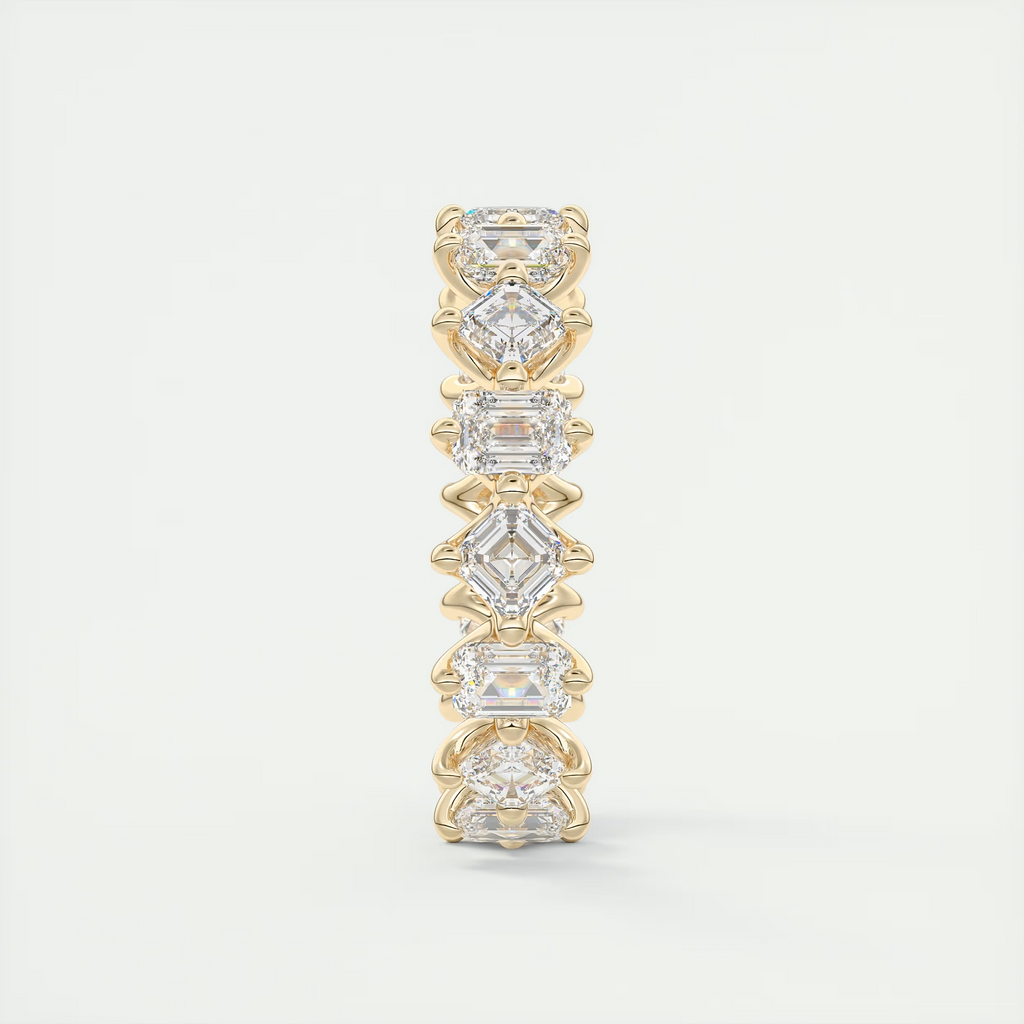 Asscher & Emerald Eternity Band (2.80 TCW)