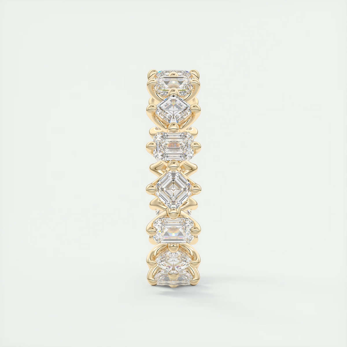 Asscher & Emerald Eternity Band (2.80 TCW)