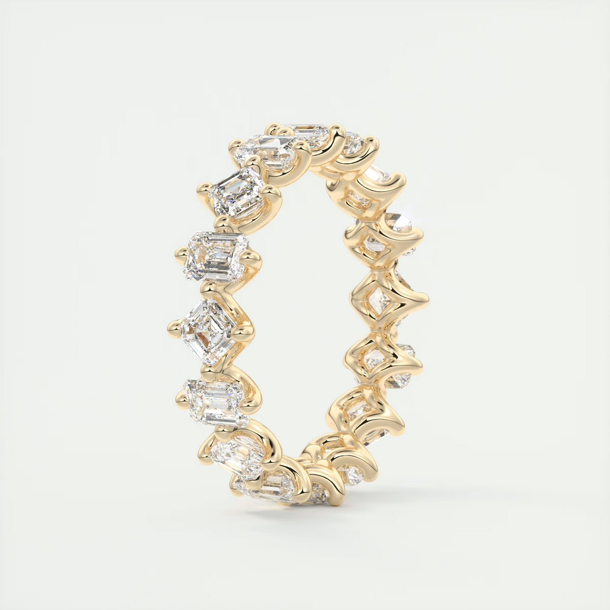 Asscher & Emerald Eternity Band (2.80 TCW)
