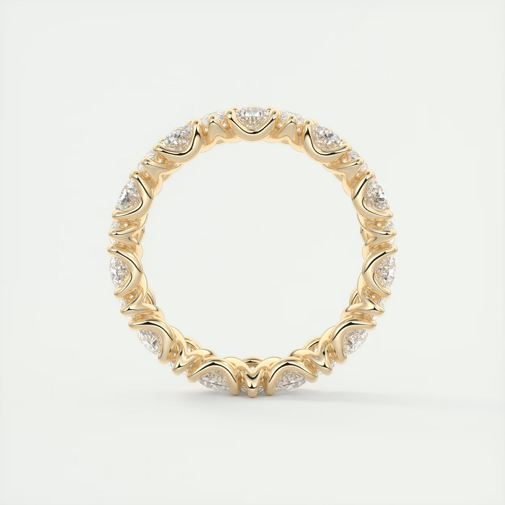 Gracefully Pear Diamond Eternity Band (2.80 TCW)
