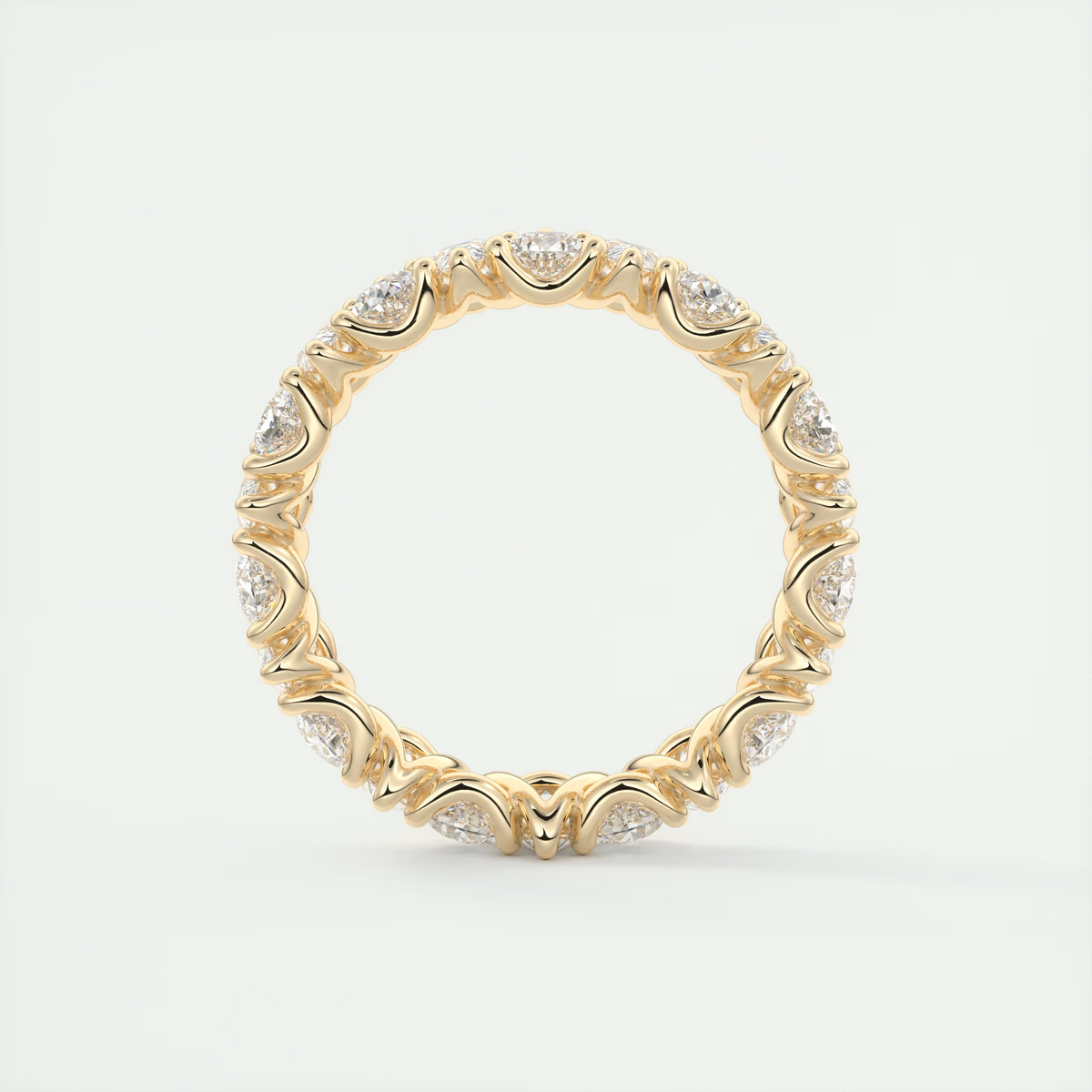Gracefully Pear Diamond Eternity Band (2.80 TCW)