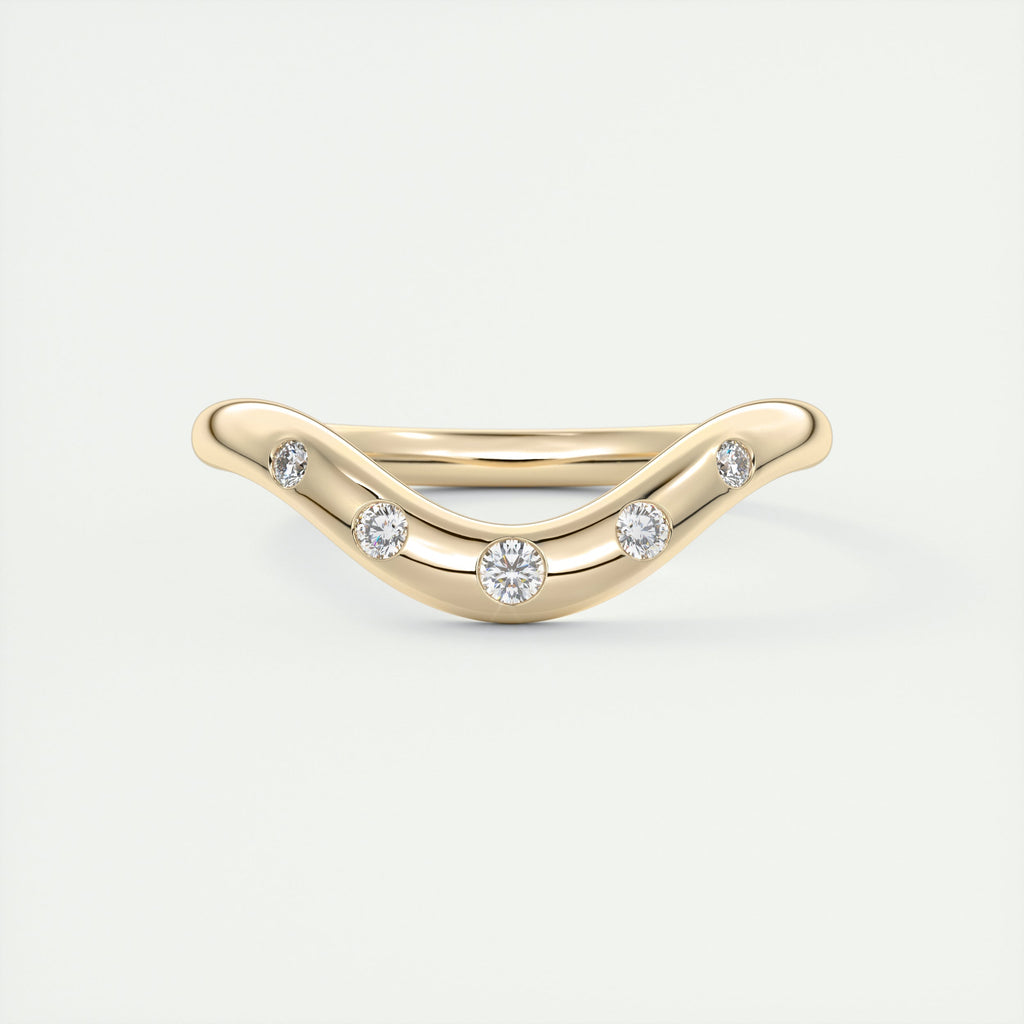 High Tide Curved Wedding Band (0.15 TCW)