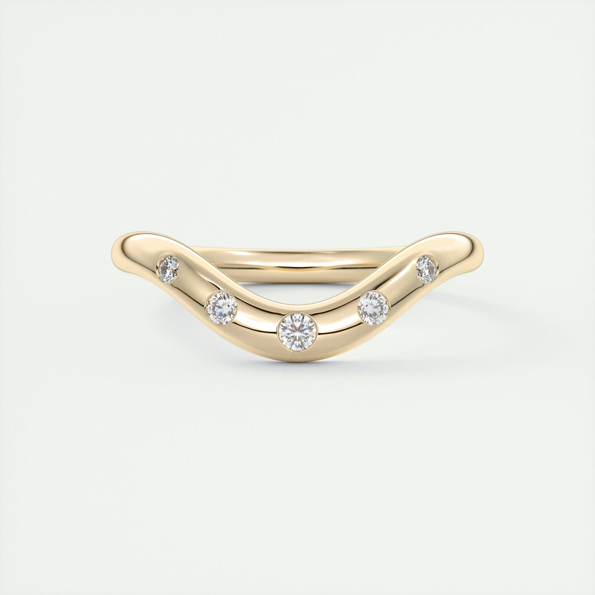 High Tide Curved Wedding Band (0.15 TCW)