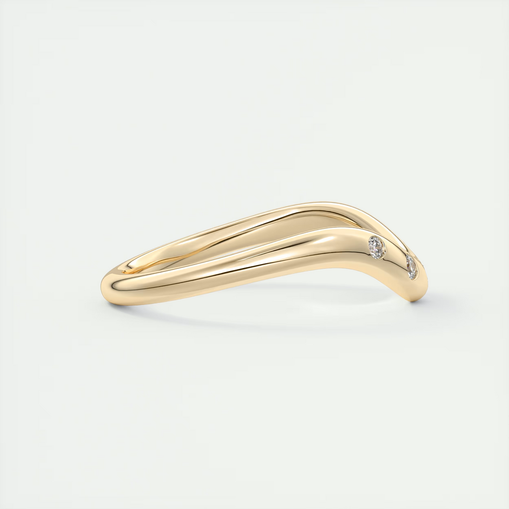 High Tide Curved Wedding Band (0.15 TCW)