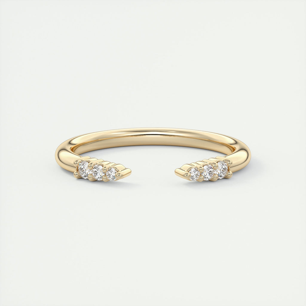 Gap Band Pavé Round Diamond Ring (0.25 TCW)