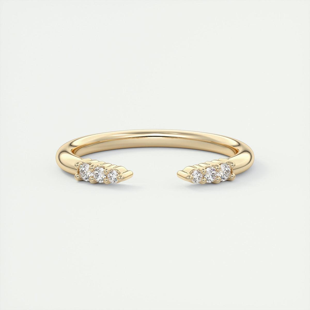 Gap Band Pavé Round Diamond Ring (0.25 TCW)