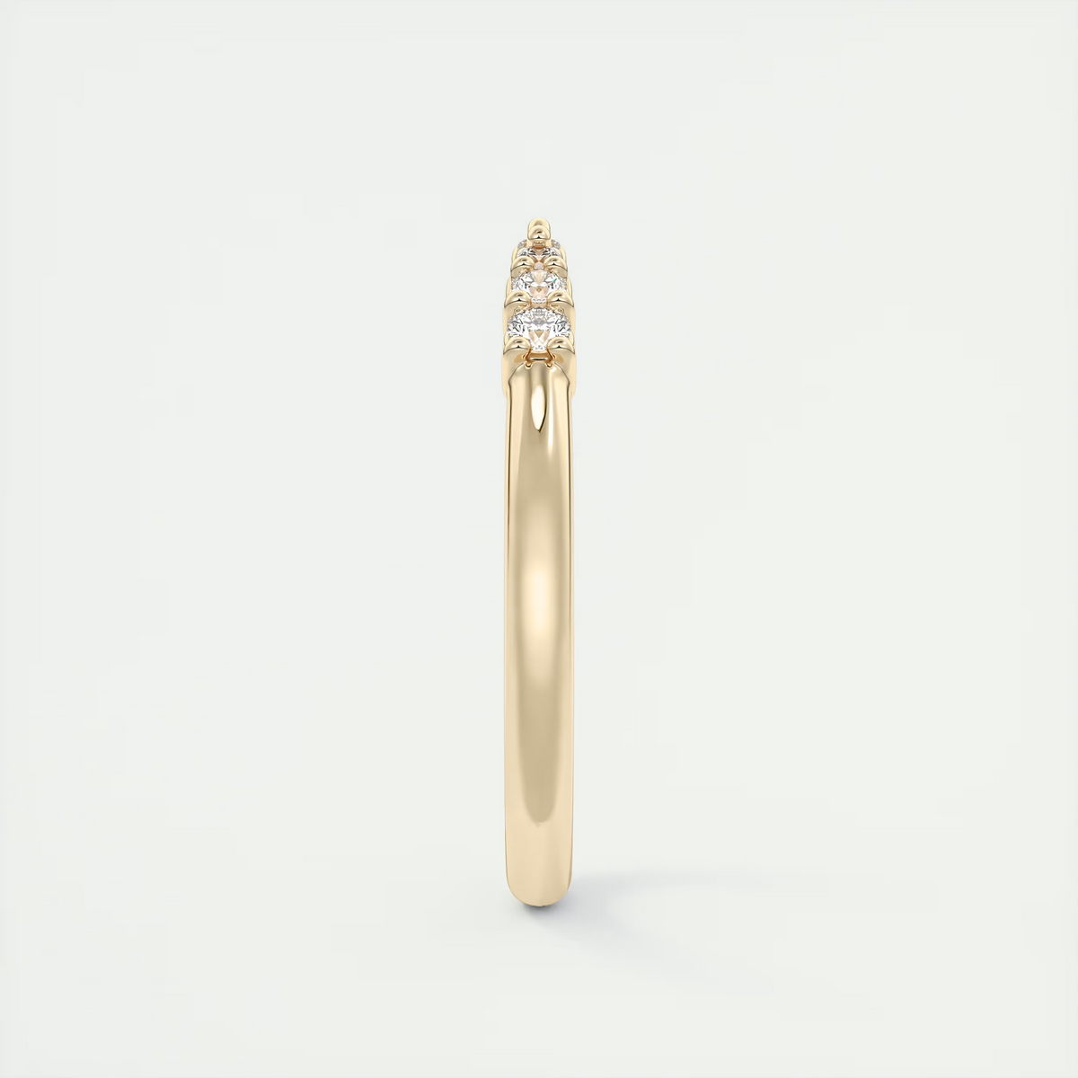 Gap Band Pavé Round Diamond Ring (0.25 TCW)