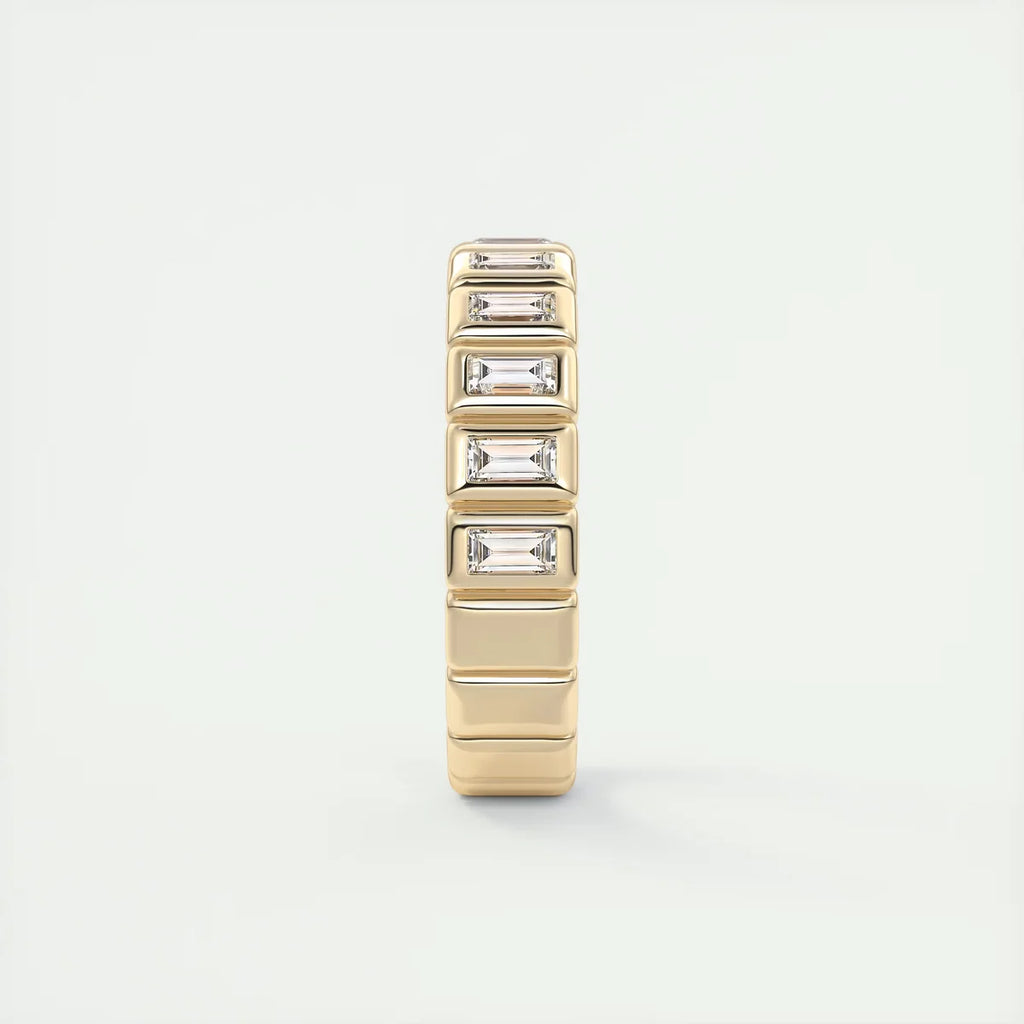 Straight Baguettes Bezel Half Eternity Band (0.40 TCW)